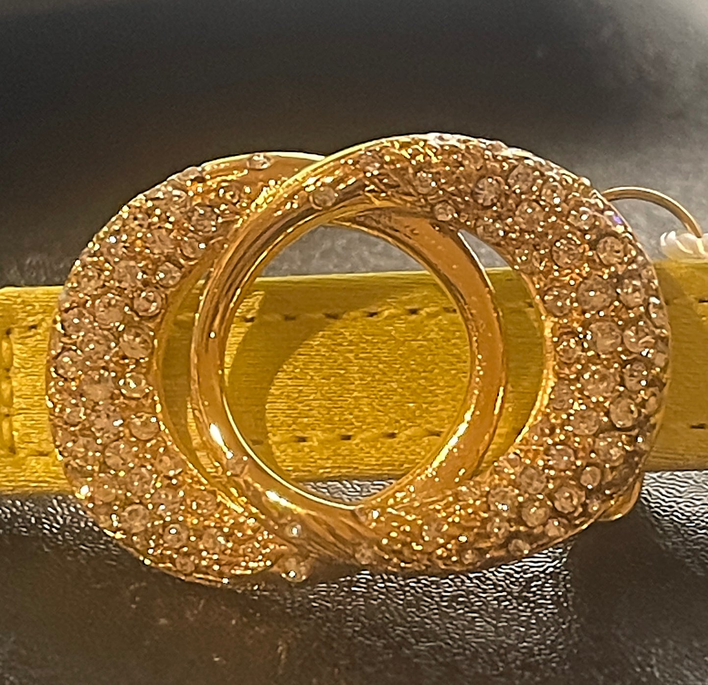 Moon Buckle Satin Belt