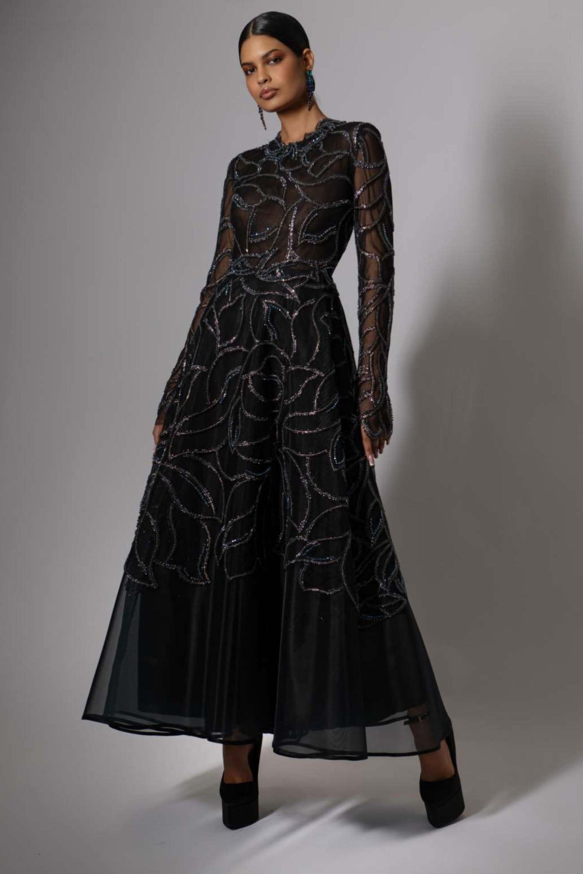 Long Sleeve Embroidered Dress