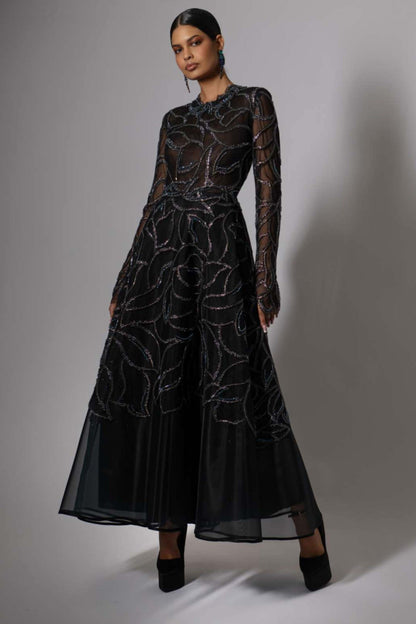Long Sleeve Embroidered Dress