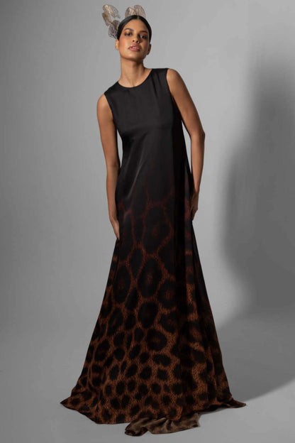 Sleeveless Leopard Gown