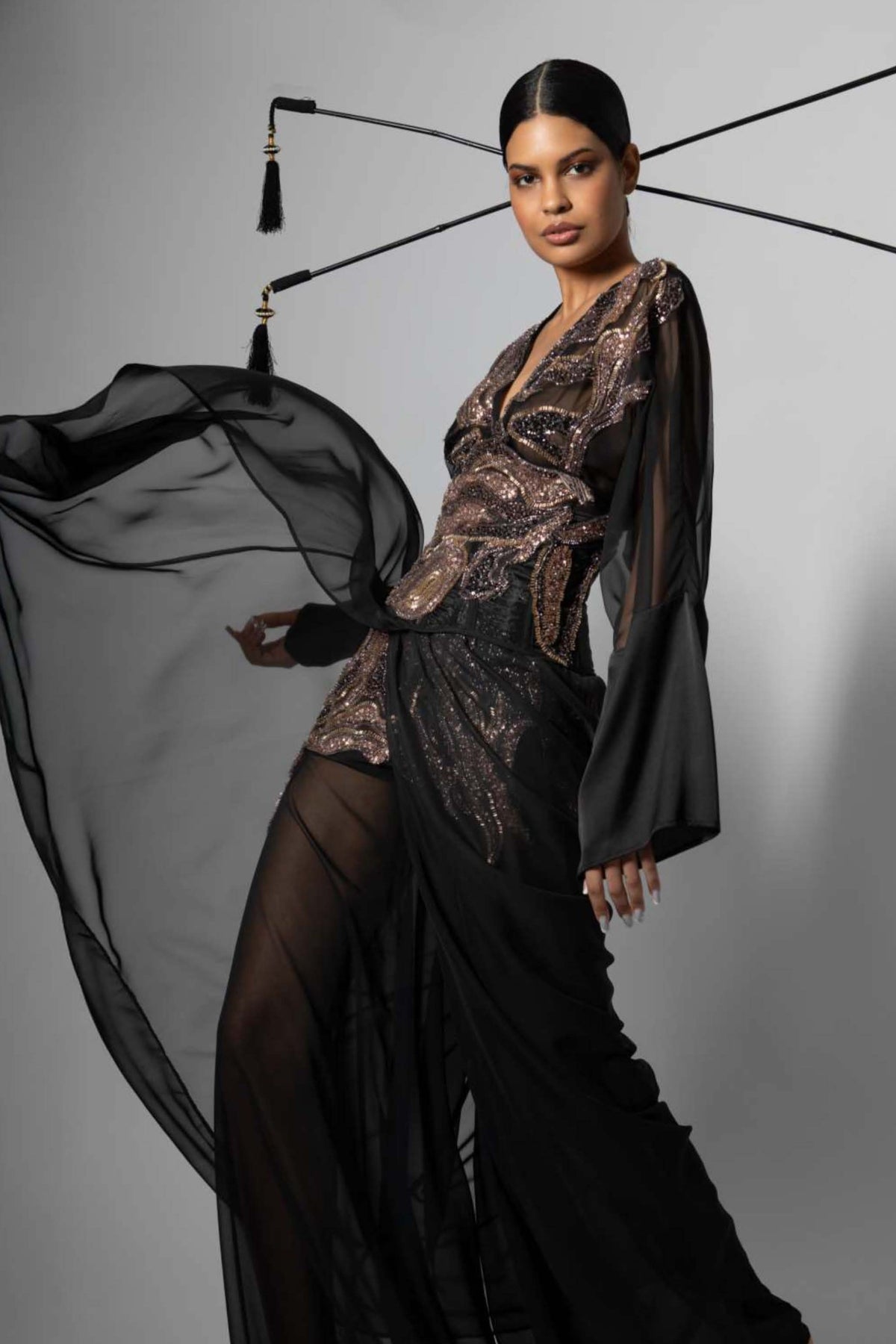 Long Sleeve Embroidered Kaftan