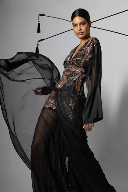 Long Sleeve Embroidered Kaftan