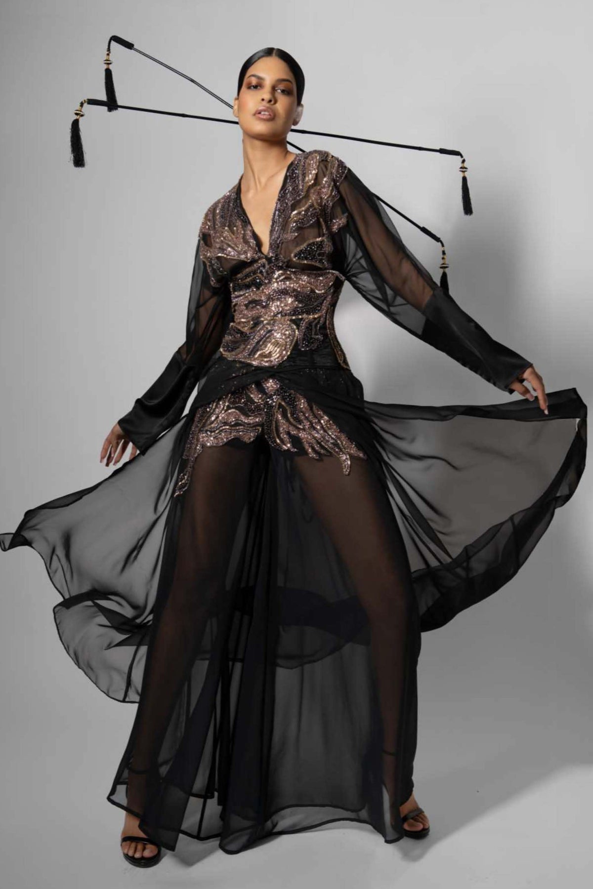 Long Sleeve Embroidered Kaftan