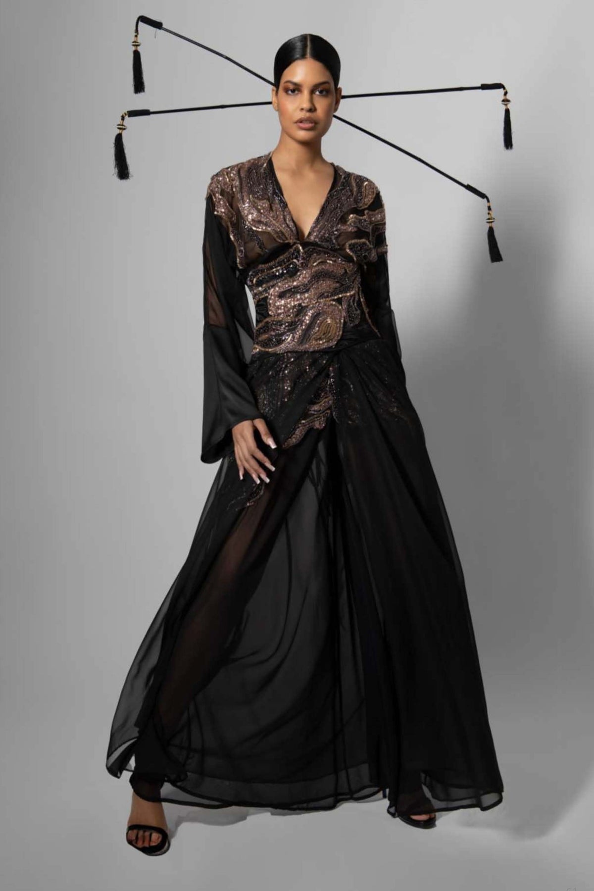 Long Sleeve Embroidered Kaftan