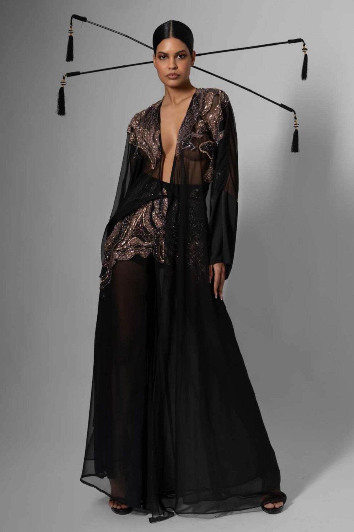 Long Sleeve Embroidered Kaftan