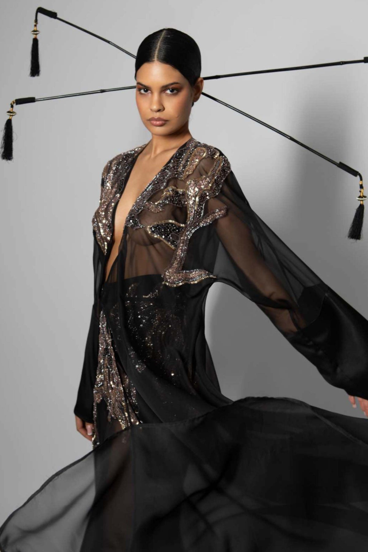 Long Sleeve Embroidered Kaftan