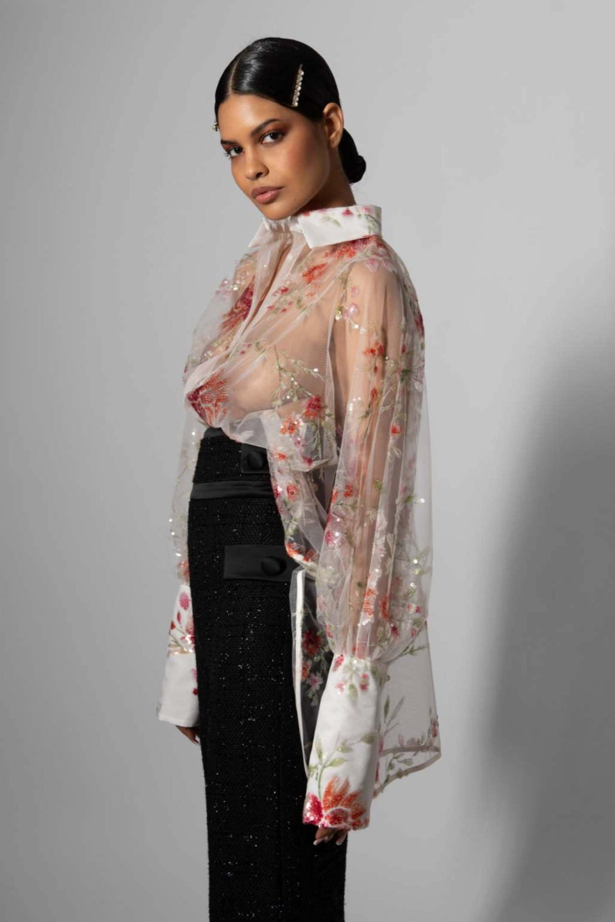 Sheer Floral Shirt
