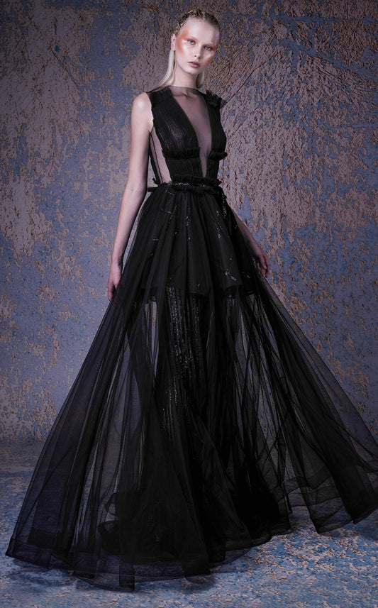 Strapless Full Skirt Gown