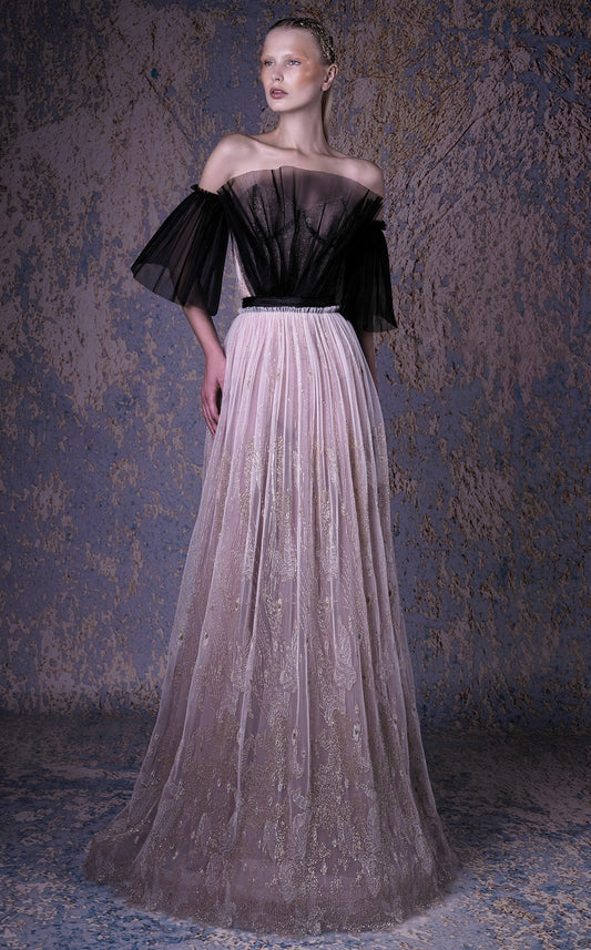 Strapless Tulle Bodice Gown