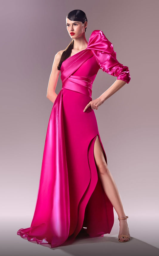 Liquid and Crepe Gown