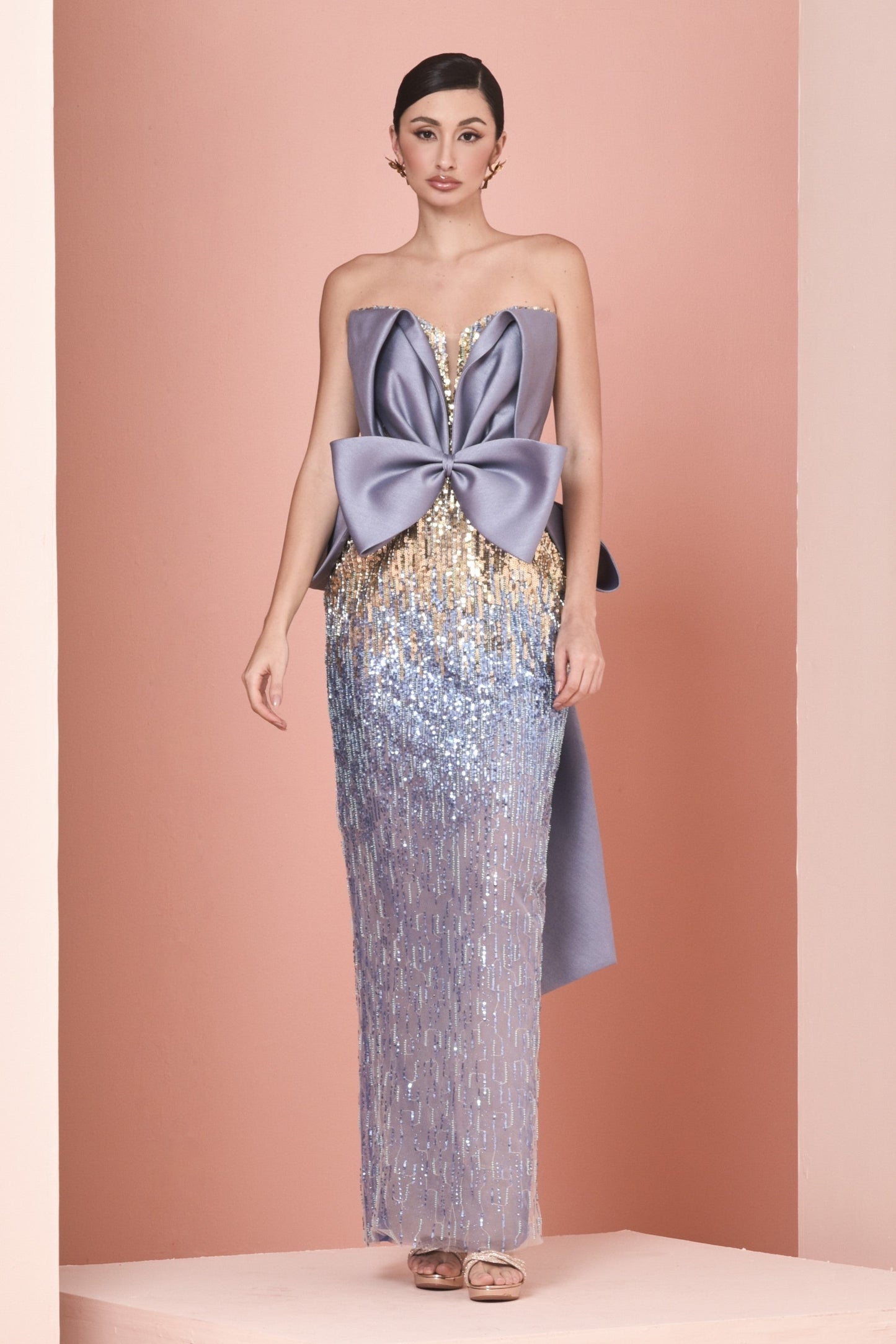 Sequin Tulle Gown