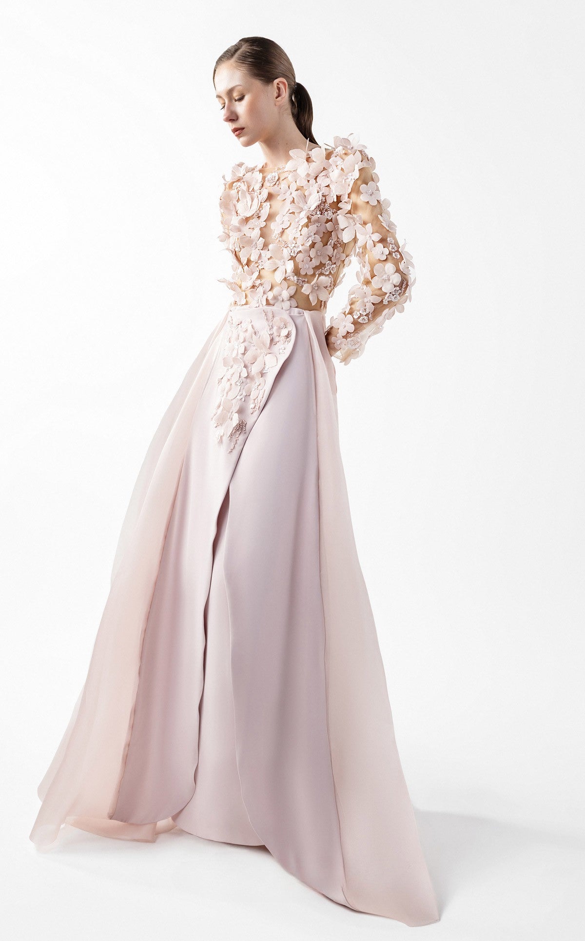 Floral Illusion Gown