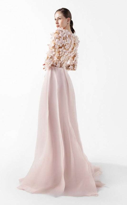 Floral Illusion Gown