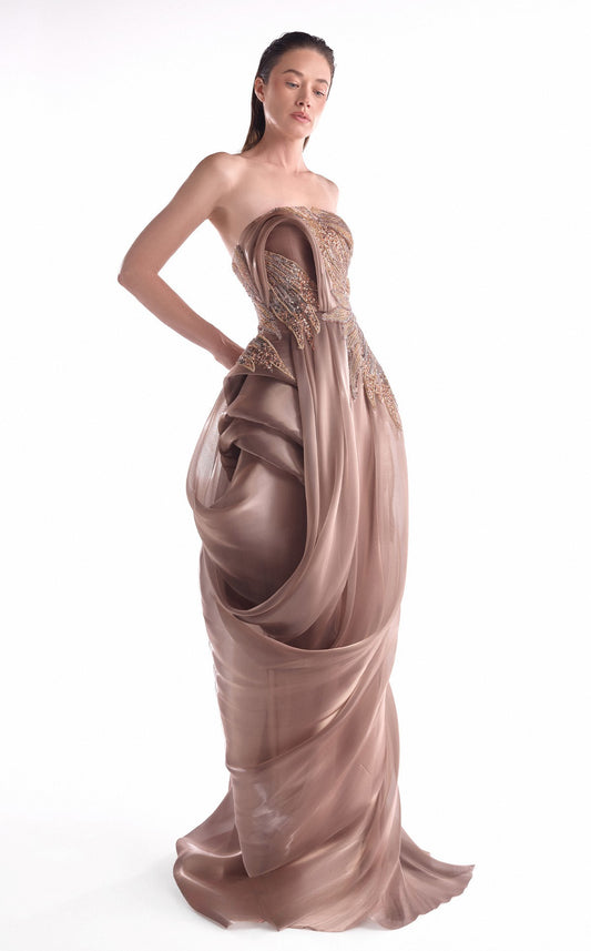 Grecian-Inspired Liquid Organza Gown