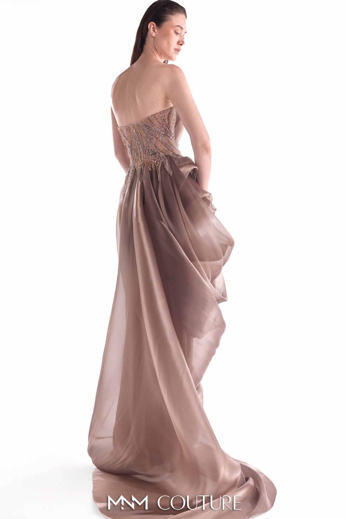 Grecian-Inspired Liquid Organza Gown