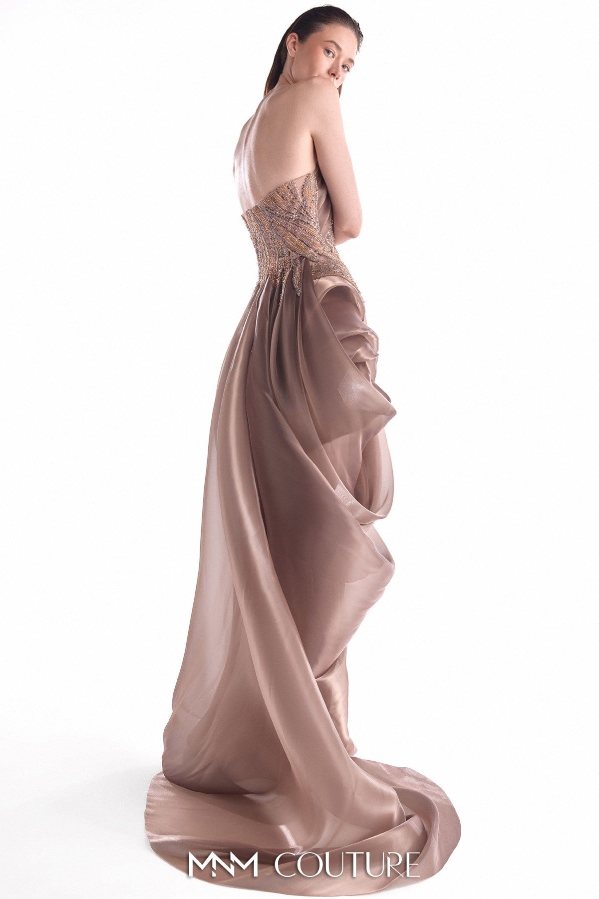 Grecian-Inspired Liquid Organza Gown