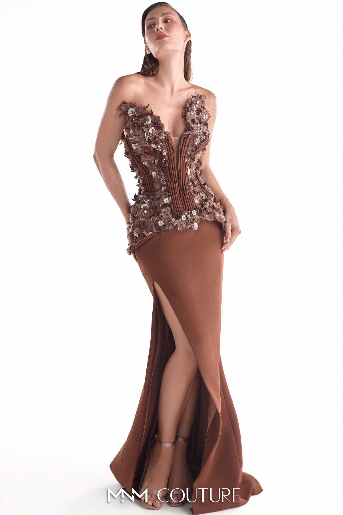 Dangerous Elegance 3D Floral Corset Gown