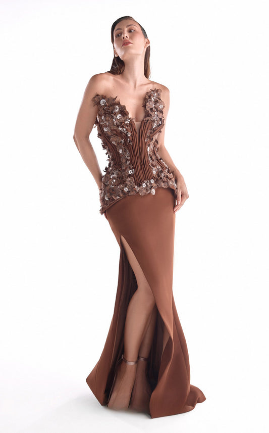 Dangerous Elegance 3D Floral Corset Gown