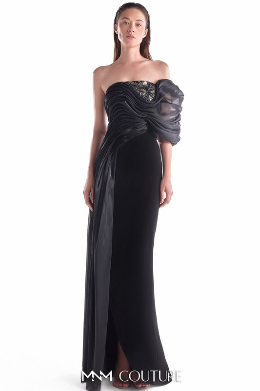 Nocturne Draped Off-Shoulder Gown
