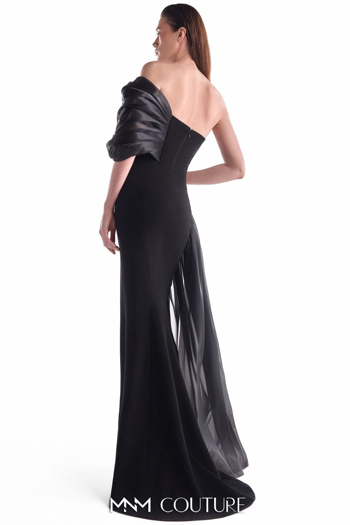 Nocturne Draped Off-Shoulder Gown
