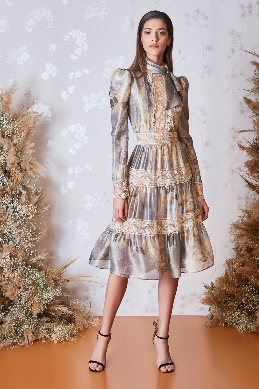 Long Sleeve A-Line Dress