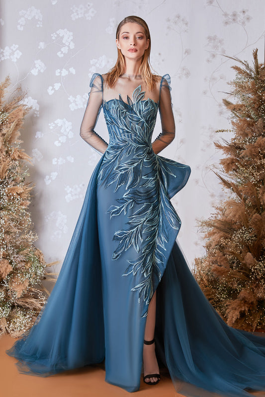 Illusion Slit Gown