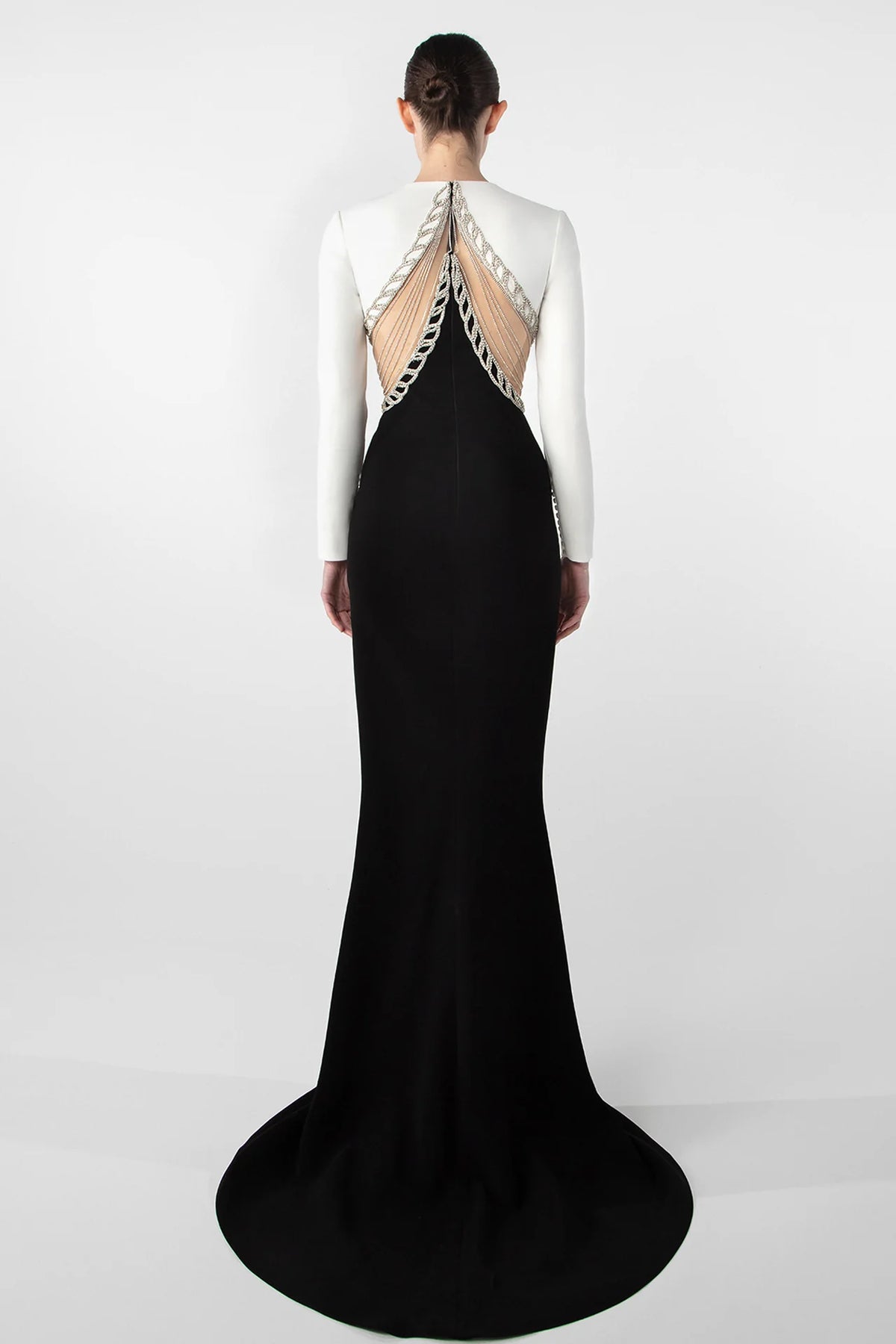 Crepe Cut-Out Gown
