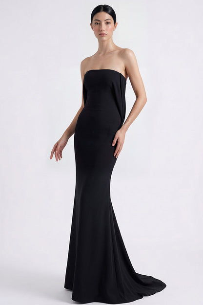 Strapless Corset-Back Gown