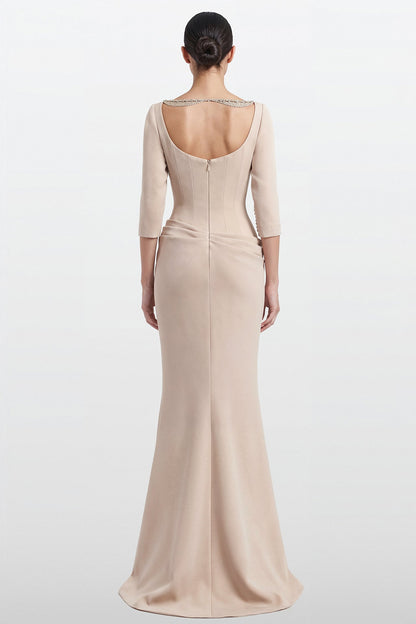 Crystal Embroidered Mermaid Gown