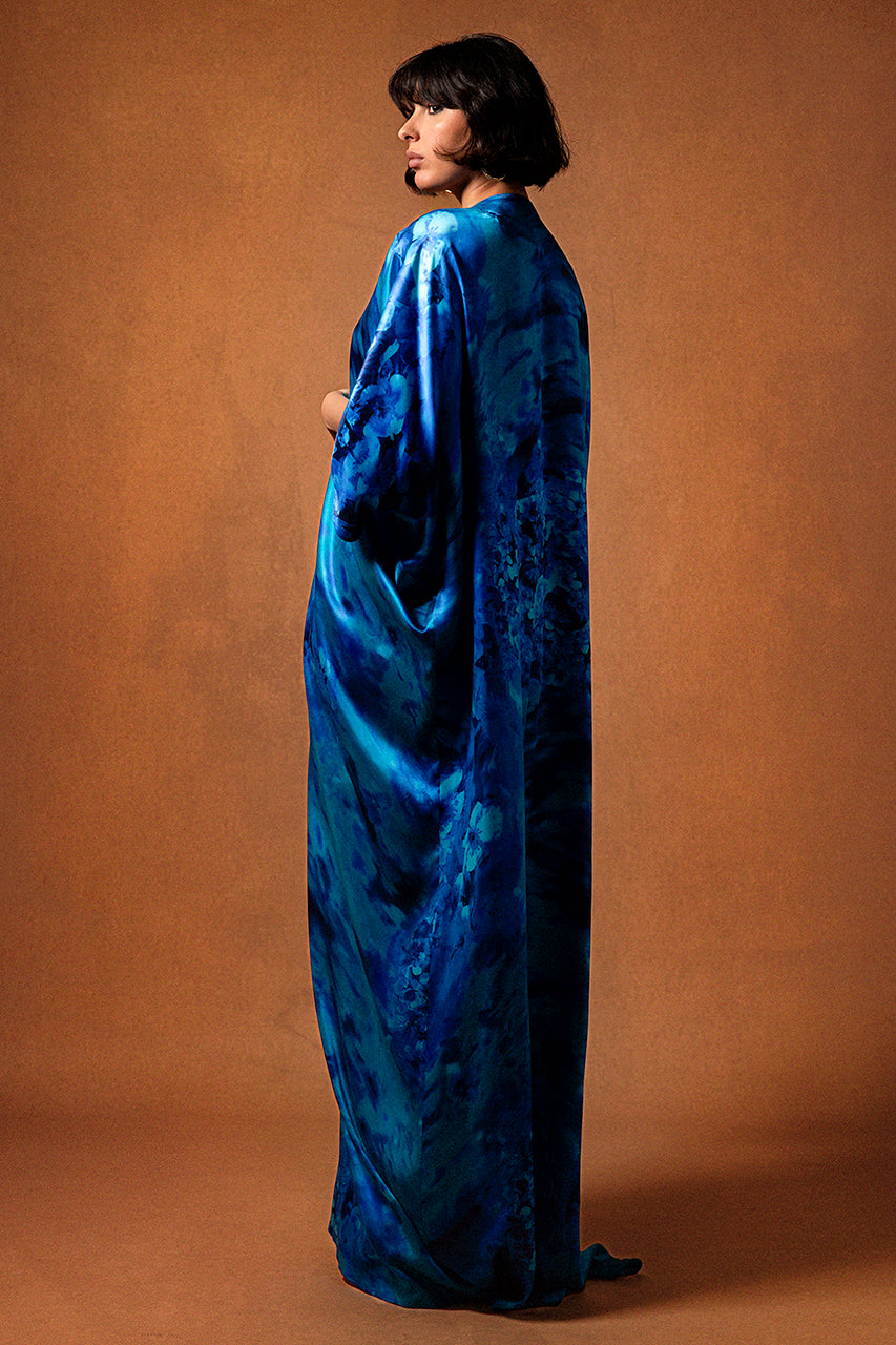 Printed Dolman-Sleeve Kaftan