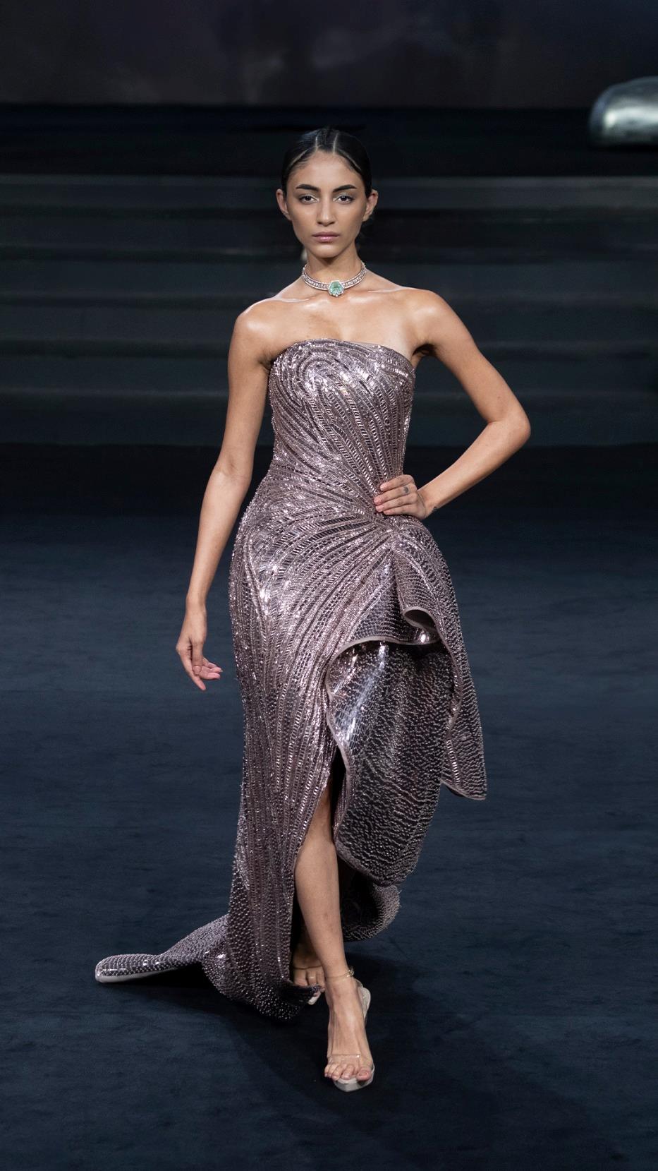 Beaded Mauve Gown