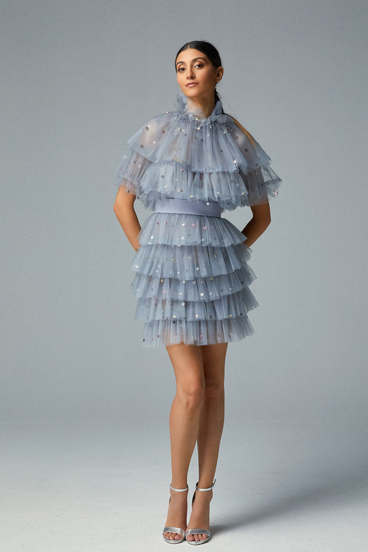 Short Tiered Ruffled Dress