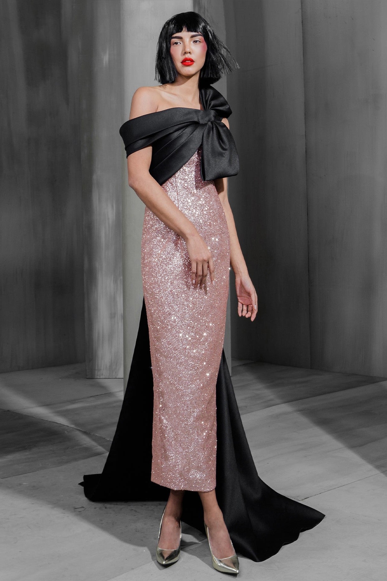 Harlow Glitter Gazar Dress