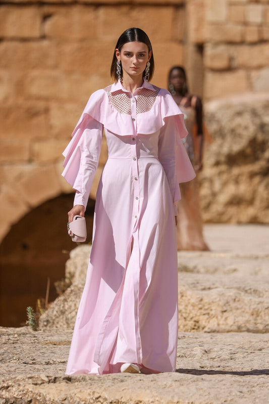 Ruffled Robe Dress