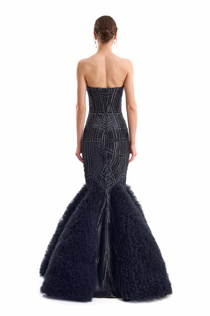 Mermaid Dress - Navy