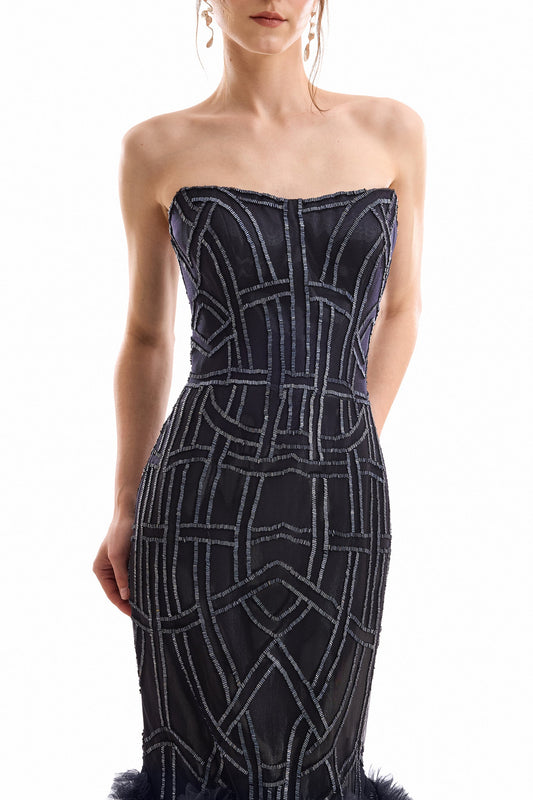 Mermaid Dress - Navy