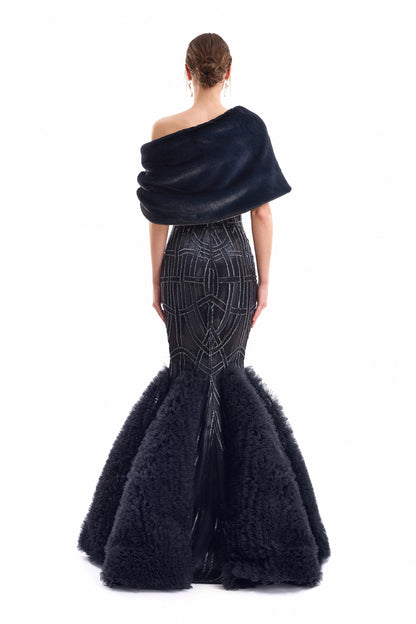Mermaid Dress - Navy