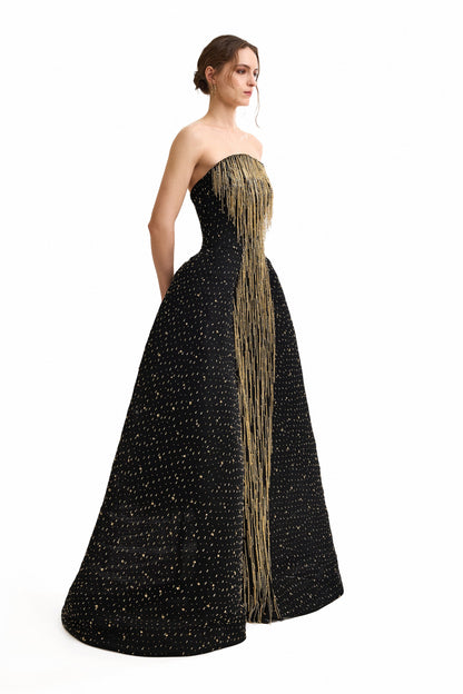Tassel Hourglass Dress - Black