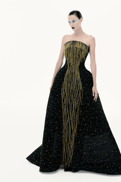 Tassel Hourglass Dress - Black