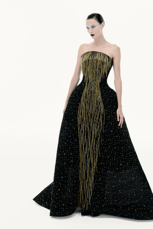 Tassel Hourglass Dress - Black