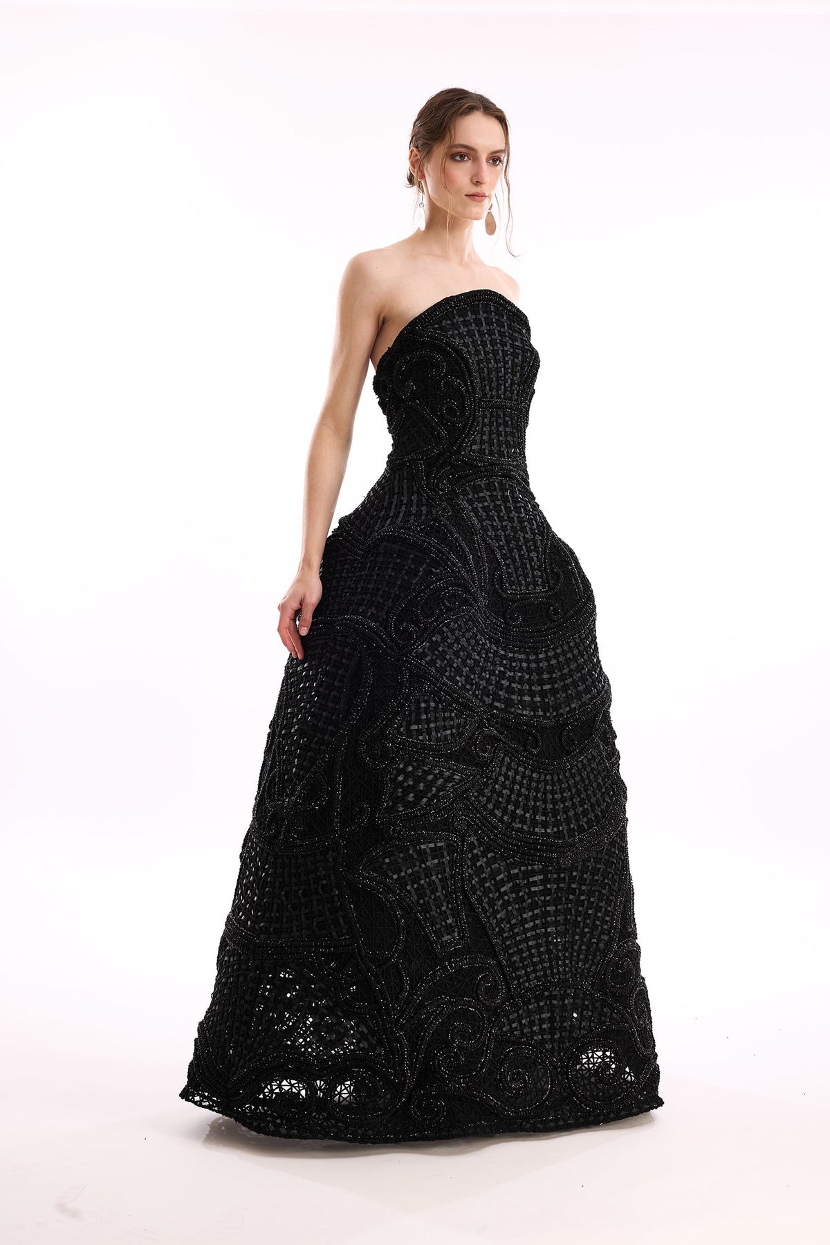 Cage Skirt Dress - Black