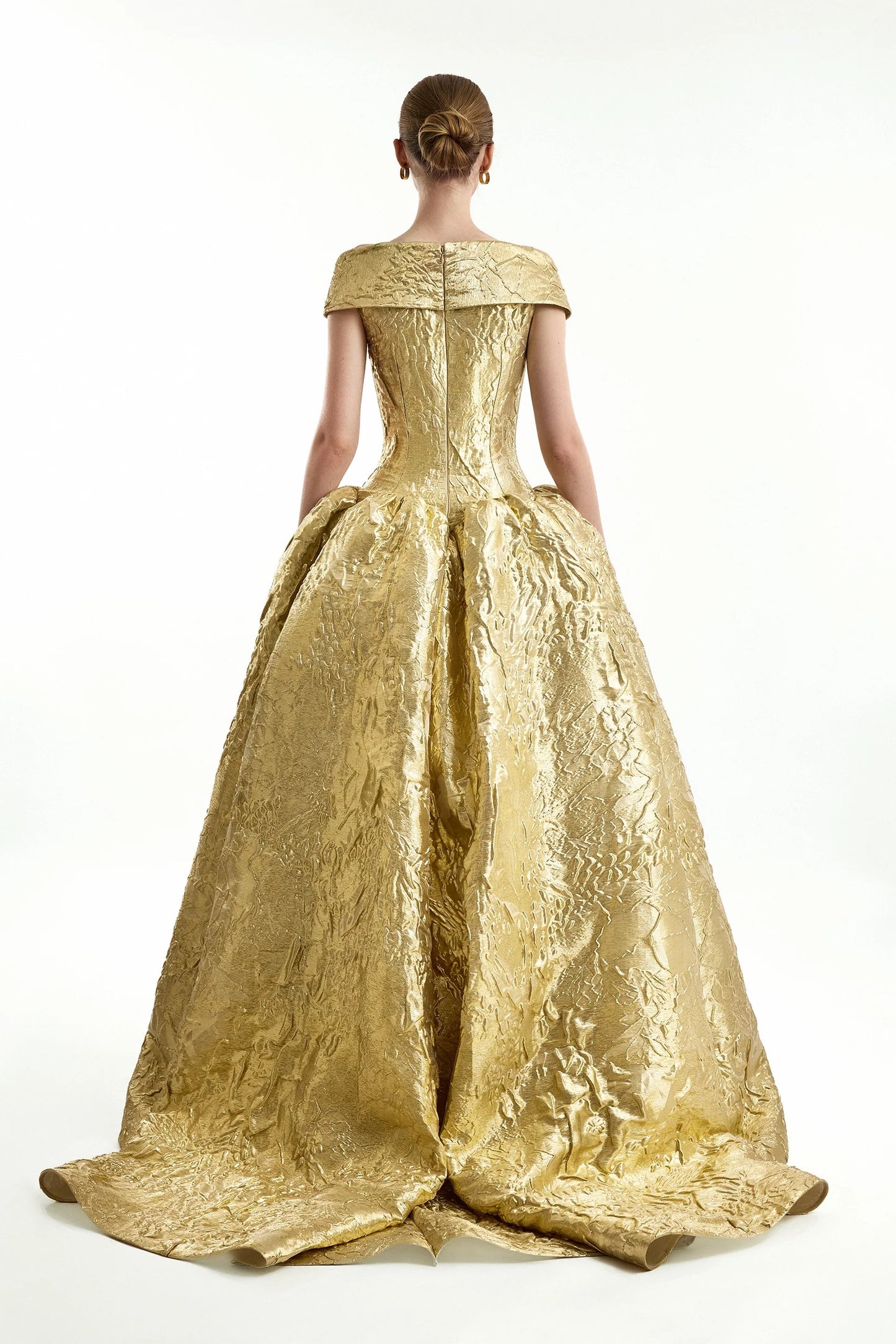 Off-Shoulder Structured Gown
