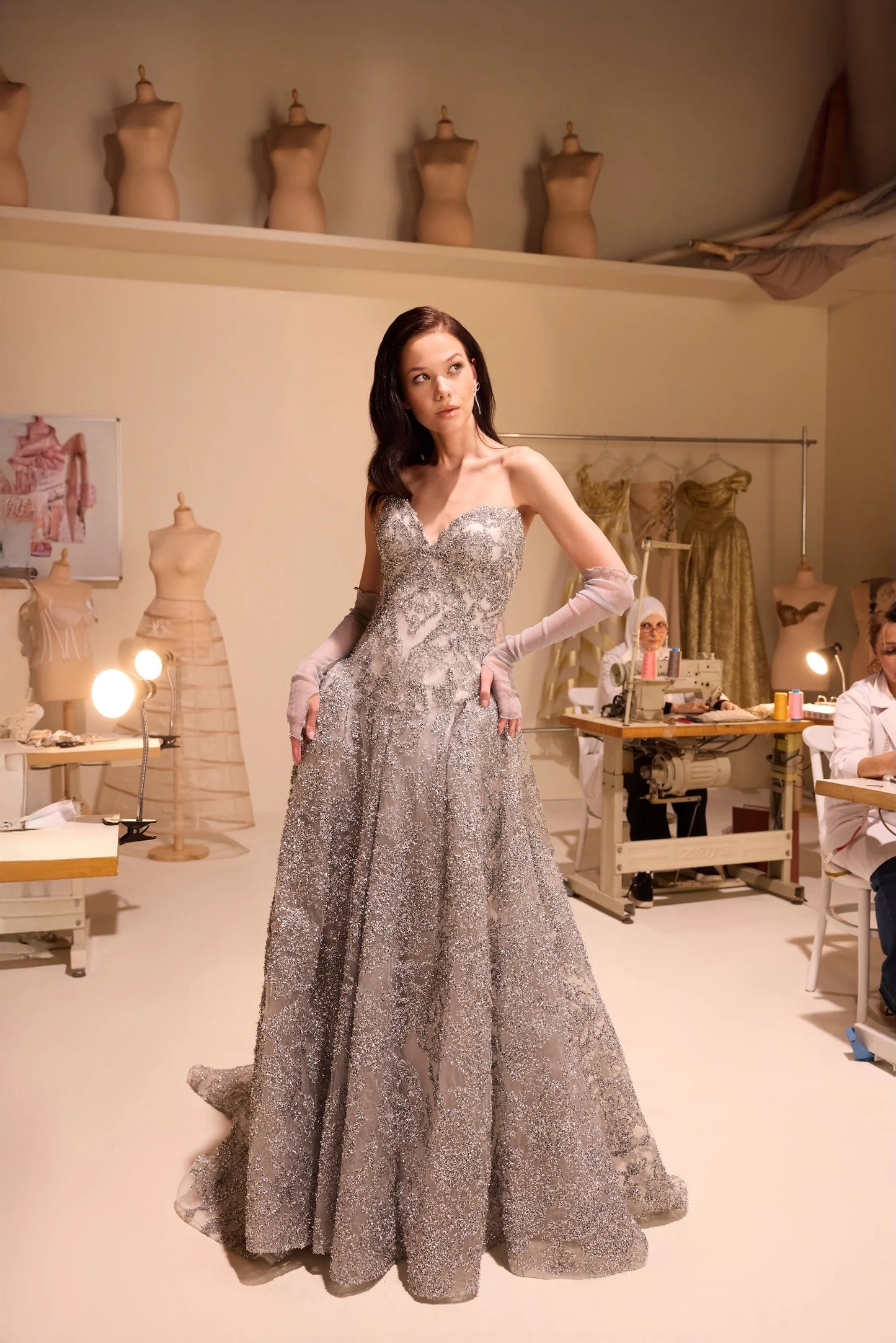 Strapless Sweetheart Gown