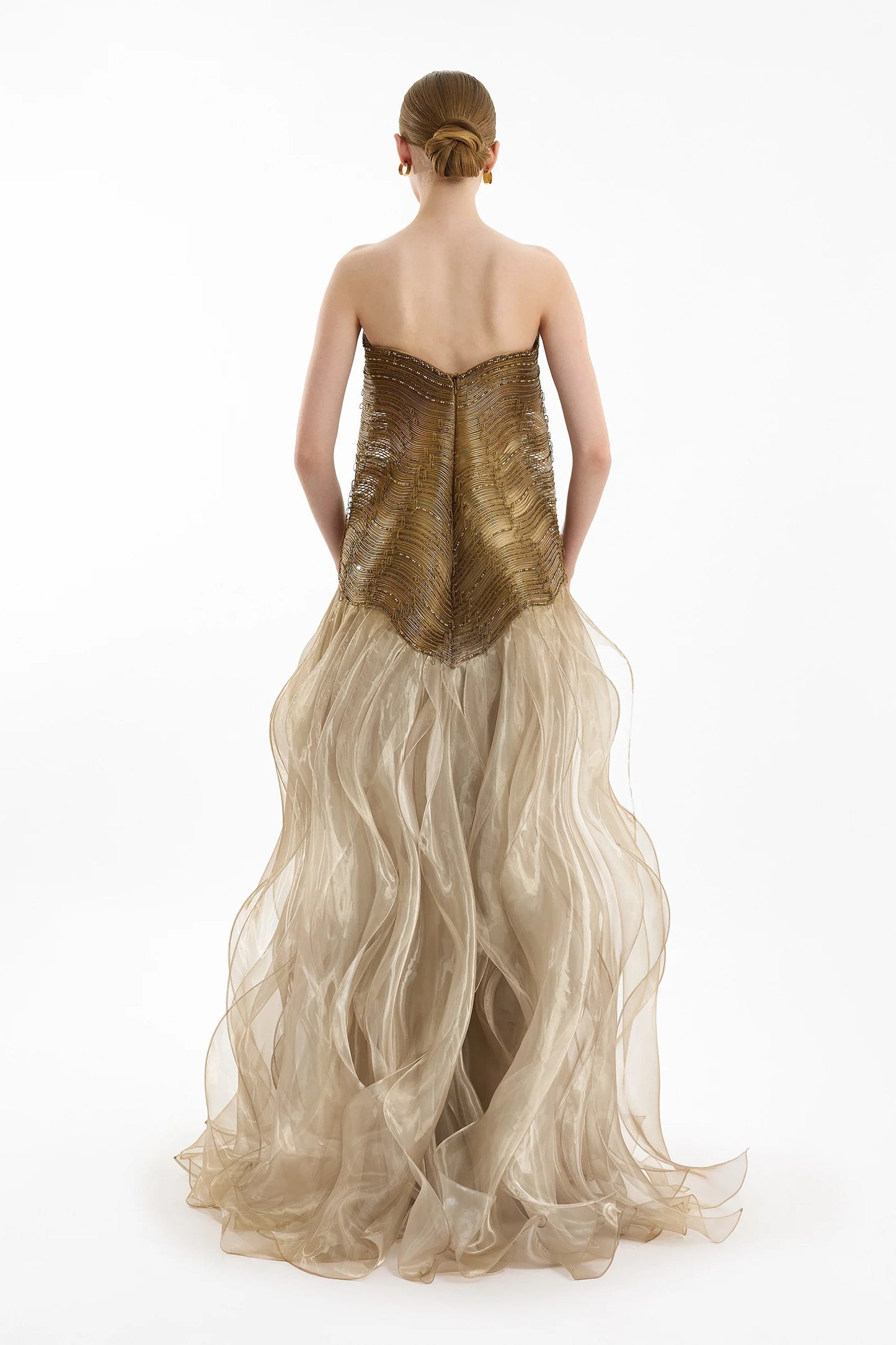 Strapless Beaded Gown