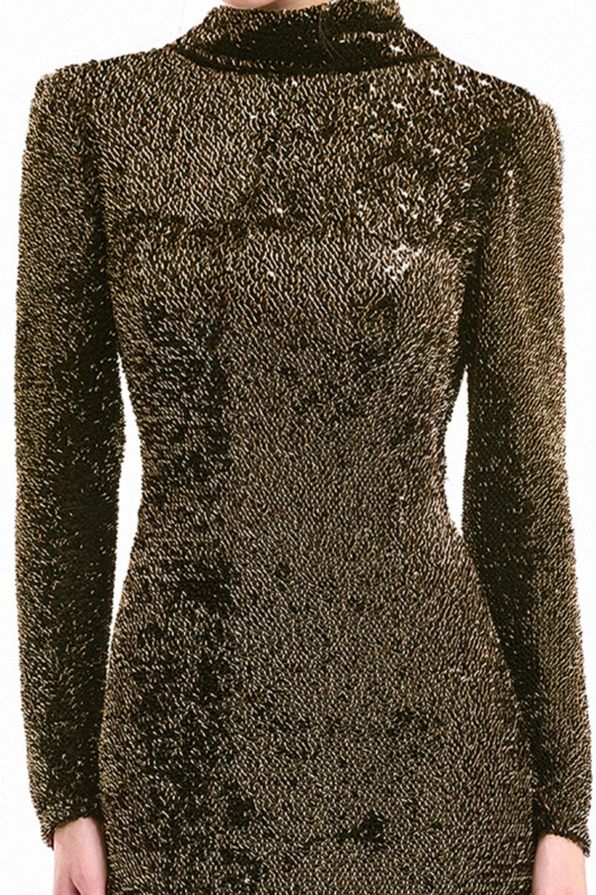 Beaded Open-Back Slim Dress - Green