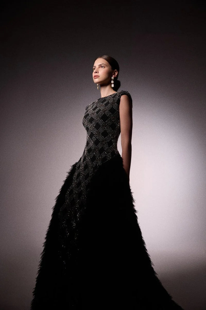 Padded Shoulders Dress