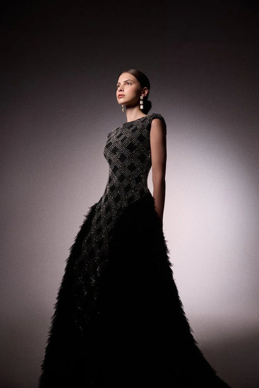 Padded Shoulders Dress