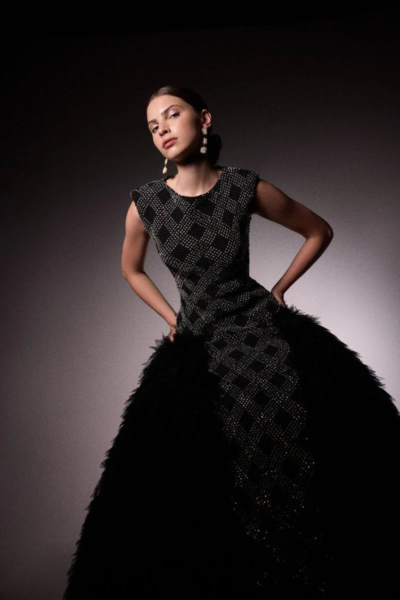 Padded Shoulders Dress