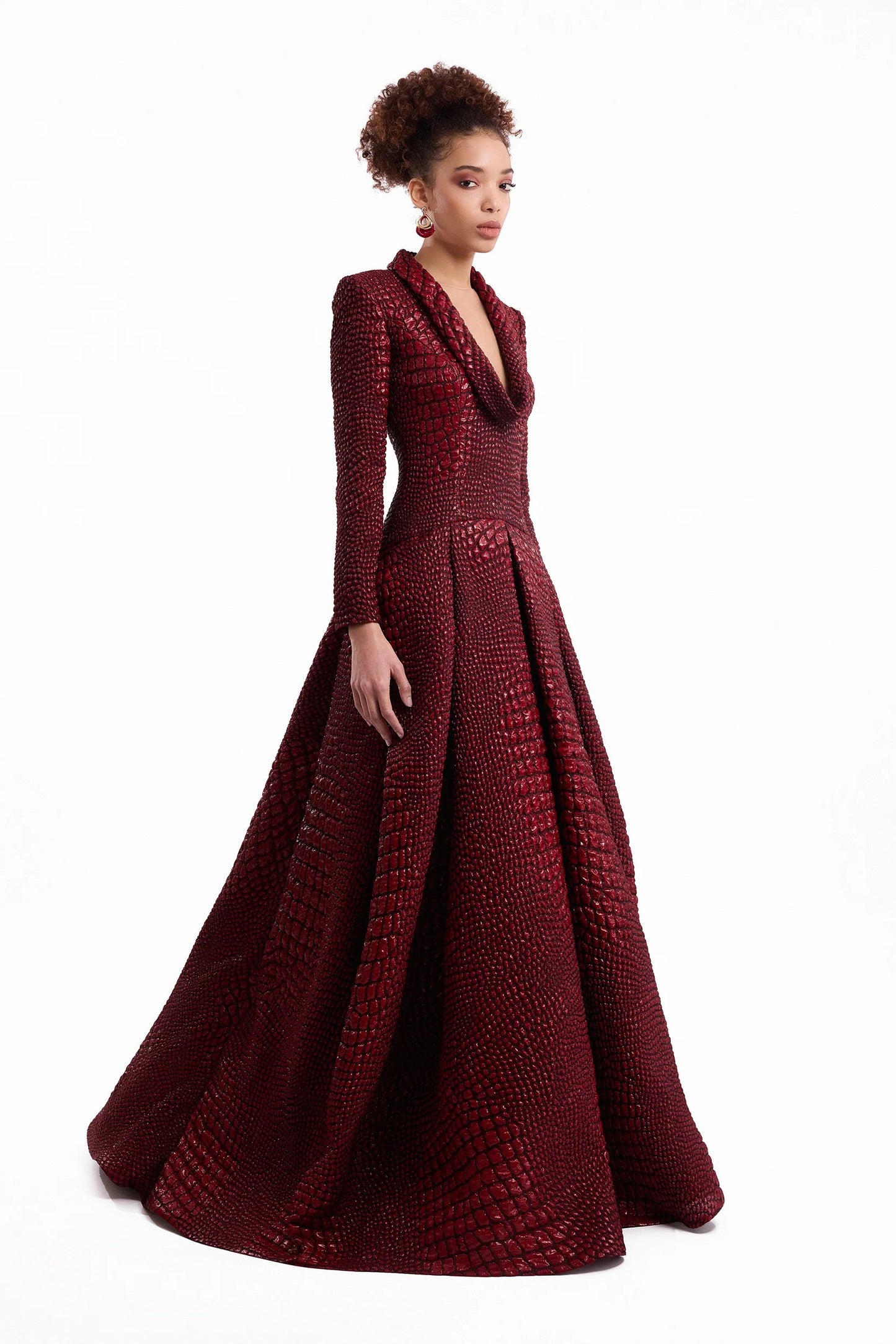 Textured V-Neck Dress