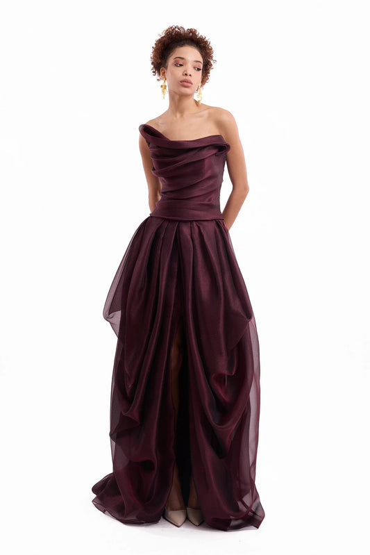 Strapless Draped Dress